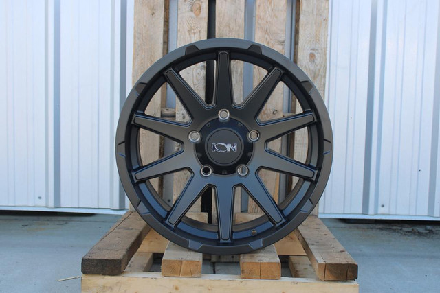 18x9 Ion 143 Matte Black Wheels 6x135 / 5x150 / 8x170 / 8x180 / 6x139.7 in Tires & Rims in Alberta - Image 2