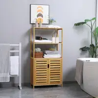 Bathroom Floor Cabinet 23.6" x 11.8" x 47.2" Natural Wood