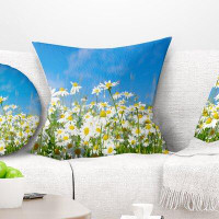 Made in Canada - East Urban Home Floral Daisies Under Sky Pillow
