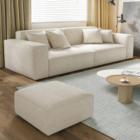 Crafts Design Trade 102.36" White 100% Polyester Modular Sofa