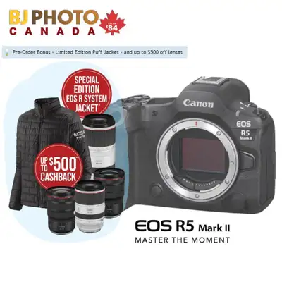 PRICES NEW R5 MARK II -Coming Soon!! - Add to List EOS R5 Camera + bundle Mount Adapter - $3999 + ta...