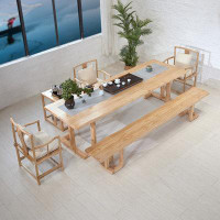 Loon Peak Solid Wood Tea Table New Chinese Rectangular Dining Table(NO CHAIRS)