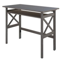 Gracie Oaks TDC Xander Foldable Desk; Oyster Grey