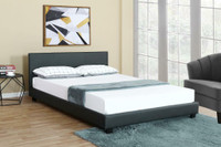 NEW BONDED LEATHER DELUXE BED FRAME & HEADBOARD QUEEN KING TWIN 1864