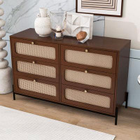 Bay Isle Home™ Alysabeth Wood Storage Sideboard with 6 Drawers for Bedroom