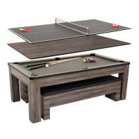 American Legend Hampton 3-in-1 Combination Table Includes Billiards, Table Tennis, & Dining Table