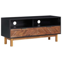 Latitude Run® TV Cabinet 39.4"X13.8"X17.7" Solid Acacia Wood And MDF