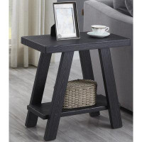 Ebern Designs Contemporary Wood Shelf Side Table
