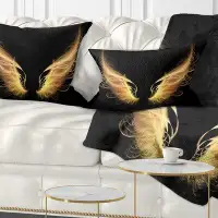 The Twillery Co. Corwin Abstract Angel Wings Lumbar Pillow
