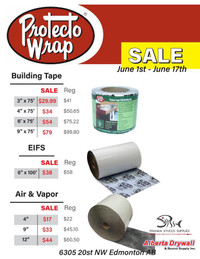 HUGE Discount on Protecto Wrap Building Tape, EIFS, Air & Vapor Tape