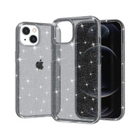 iPhone 15 Pro Max Glitter Ultra Thick 3mm Transparent Hybrid Case Cover - Smoke