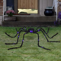 The Holiday Aisle® The Holiday Aisle® Halloween Giant Light Up Spider Decoration,outdoor Scary Realistic Plastic Plush F