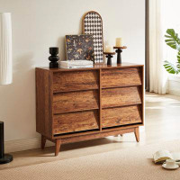 Millwood Pines 6 Drawer Double Dresser Features Vintage-style And Bevel Design
