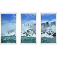 Picture Perfect International "Niagara Falls" - 3 Piece Picture Frame Photograph Print Set on Plastic