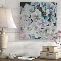 August Grove Colourful Hydrangea Flowers printed on canvas. Fine art gallery wrapped canvas 36x36 inches with 1,5in thic