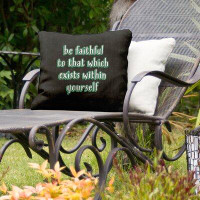 East Urban Home Be Faithful To Yourself Indoor/Outdoor Throw Pillow