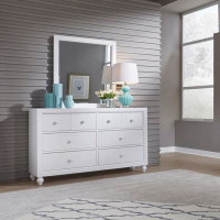 Liberty Furniture Cottage View 6 Drawer 54" W Double Dresser with Mirror