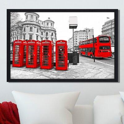 Picture Perfect International "London Red Bus" Framed Photographic Print in Arts & Collectibles