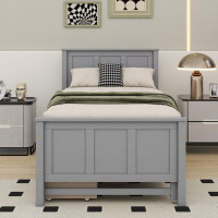 Harriet Bee Suhavi Twin Size Platform Bed With Trundle And Drawers