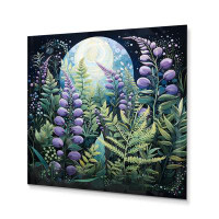 August Grove Purple Ferns Plant Ethereal Whispers II - Floral Metal Wall Art Prints