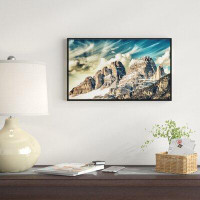 Made in Canada - East Urban Home Landscape 'High Peaks of Dolomites' Framed Graphic Art Print on Wrapped Canvas