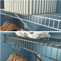 Linen Wire Shelving (4 Sizes &amp; 2 Colors Available) 9, 12, 16 &amp; 20 Inch ( x 12 Foot Length ) - 6/Bundle CCI