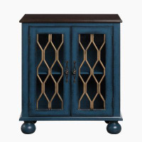 Darby Home Co Acrion Console Table In Antique Blue Finish