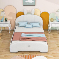 Isabelle & Max™ Aahad Full Upholstered Platform Bed with Cartoon Ears Shaped Headboard