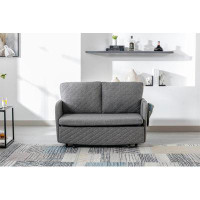 Mercer41 Convertible Sleeper Sofa Bed, Modern Velvet Loveseat Couch With Pull Out Bed, Small Love Seat Futon Sofa Bed Wi
