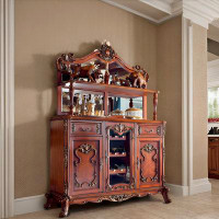YONGHE JIAJIE TECHNOLOGY INC American Type Country Retro Set Of Wine Cabinet Side Cabinet In One