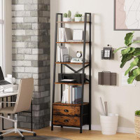 17 Stories Ladder Shelf with 2 Drawers
