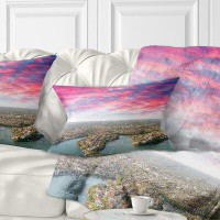 Made in Canada - East Urban Home Cityscape Sydney Under Red Cloud Lumbar Pillow