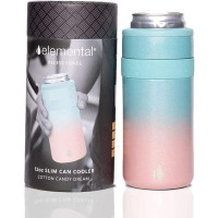 Elemental Elemental Slim Can Cooler, Triple Wall Stainless Steel Insulated Beverage Insulator - Drink Sleeve For 12Oz Sk