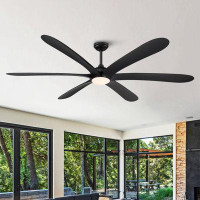 Sand & Stable™ Mentor 72" 6 - Blade LED Propeller Ceiling Fan With Remote Control and Light Kit Included