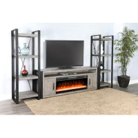 Sunny Designs TV Stand for TVs up to 85" with Electric Fireplace Included
