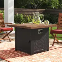 Lark Manor Alyah 34" Propane Gas Fire Pit Table for Outside Patio