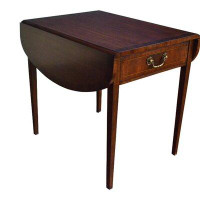 Leighton Hall Furniture Pembroke End Table with Storage