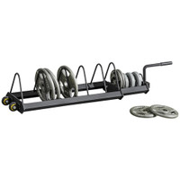 HORIZONTAL WEIGHT RACK, WEIGHT PLATE RACK HOLDER, BUMPER PLATE STORAGE WITH TRANSPORT WHEELS AND HANDLE FOR HOME GYM