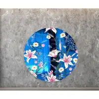 UniQstiQ Cercles d'acrylique en miroir avec motifs botaniques tropicaux