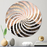 East Urban Home Rose Gold Radiance - Vortex Decorative Mirror MIR105950 C