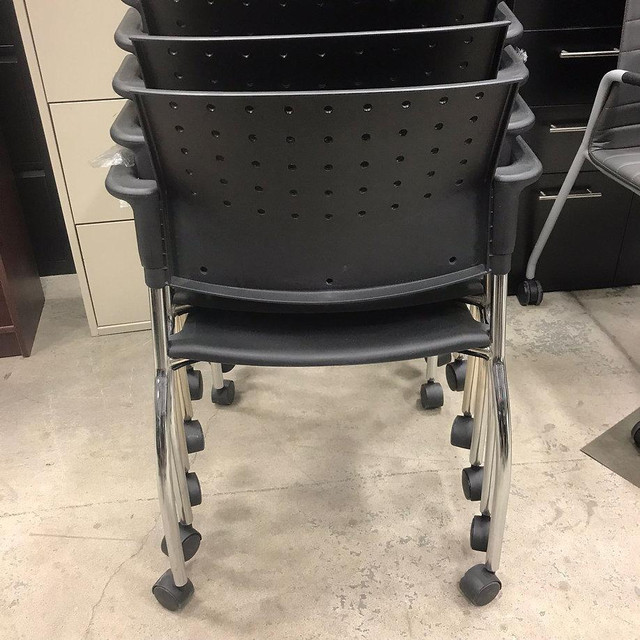 Global Sonic 6574 Stacking Armchair on Wheels Base in Excellent Condition-Call us now! in Chairs & Recliners in Toronto (GTA) - Image 3