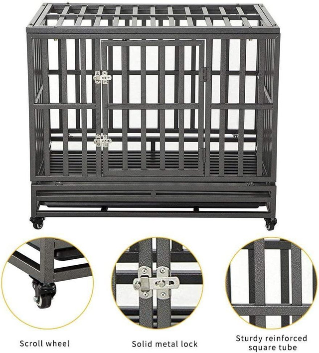 NEW 3 FT &amp; 4 FT METAL HEAVY DUTY DOG CAGE KENNEL in Accessories in Lloydminster - Image 2