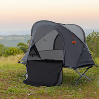 Camping Bed with Tent 78.75" x 33.75" x 57.75" Gray