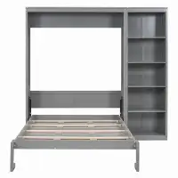 Wildon Home® Murphy Bed Wall Bed with Shelves