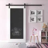40 x 83 Chalkboard Barn Door ( White )( Hardware and Handle can be Upgraded, Can Add Soft Close )
