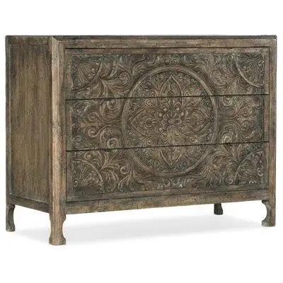 Hooker Furniture La Grange Solid Wood 3 - Drawer Accent Chest