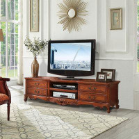 LORENZO American TV cabinet European solid wood living room wall floor-to-ceiling TV cabinet.