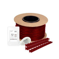 WarmlyYours TempZone Electric Floor Heat Cable Kit 240V with Strips & nSpire Prog Thermostat for Tile Wood LVT