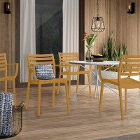 Mercury Row Melissus Stacking Patio Dining Armchair