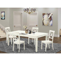 Darby Home Co Wimbish 5 Piece Butterfly Leaf Solid Wood Dining Set
